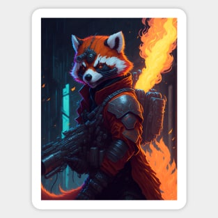 Flame-Forged Paws Sticker